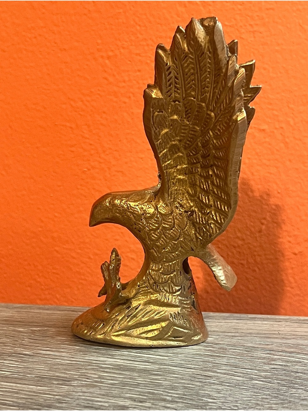 Vintage Brass 5” Eagle Figurine Decorative Home Art